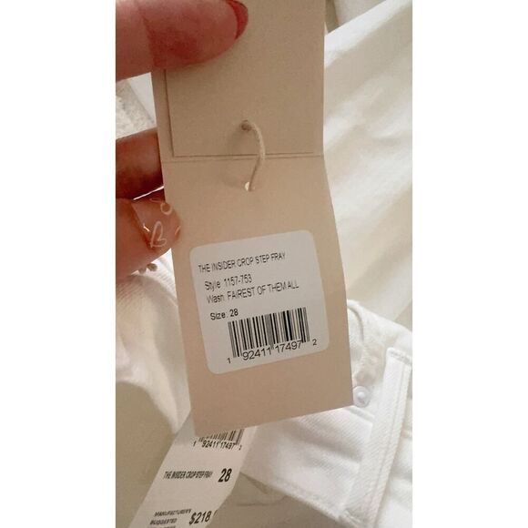 MOTHER The Insider Crop Step Fray Jeans FAIREST OF THEM ALL 28” - Picture 15 of 15